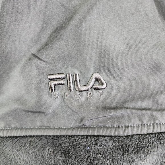 Womens Black Fila Sport Fleece Plush Jacket Full Zip Mock Neck Polyester XL - Picture 7 of 12
